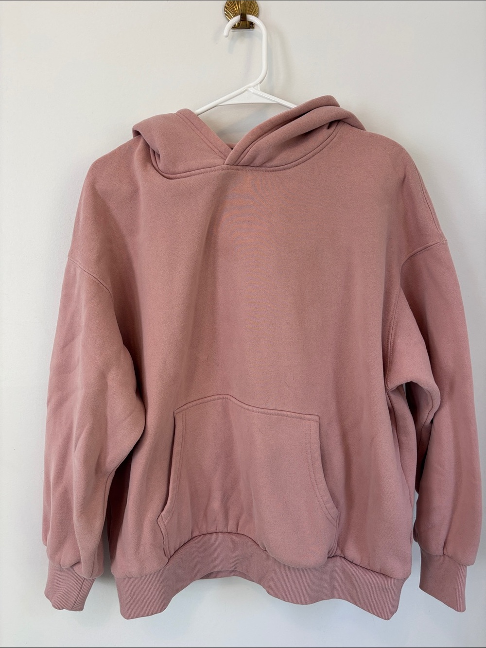 Oversized Cozy Hoodie Sweatshirt - Dusty Rose